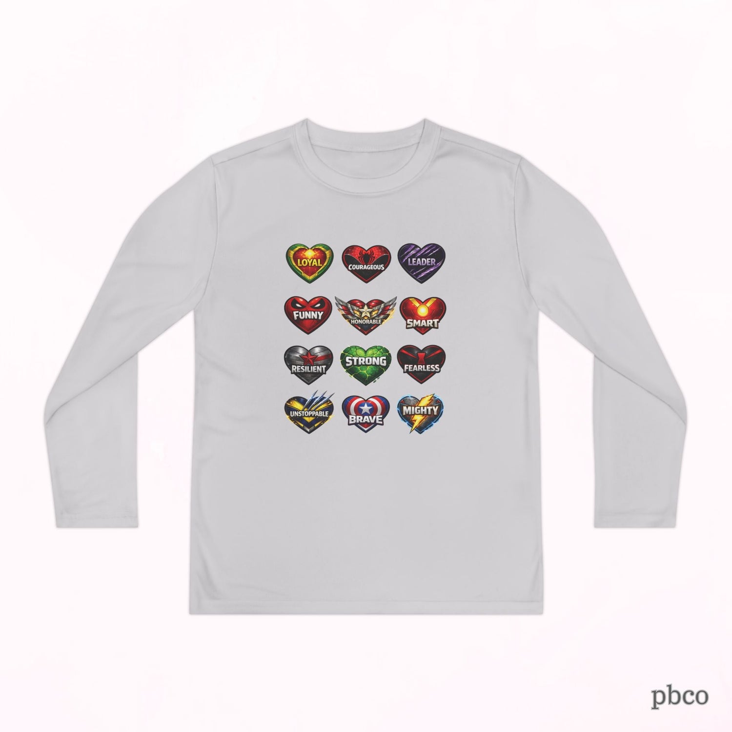 Youth Superhero Love Long Sleeve Tee Shirt