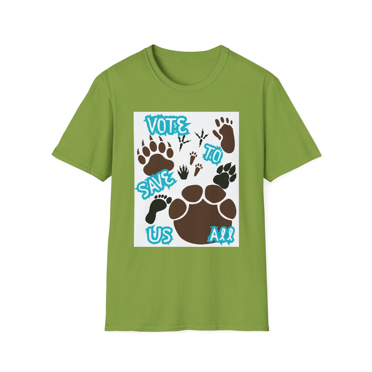 Save Us All Animal Paw Print Tee – Vote to Save Wildlife T-Shirt