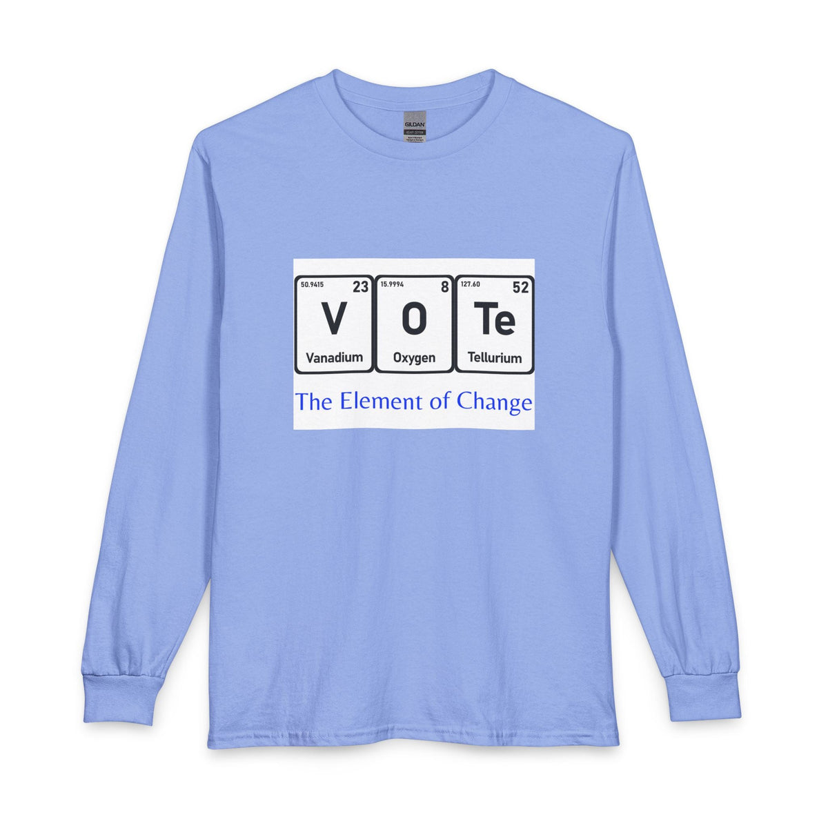 Vote Long Sleeve Tee — "The Element of Change" Political Graphic Shirt