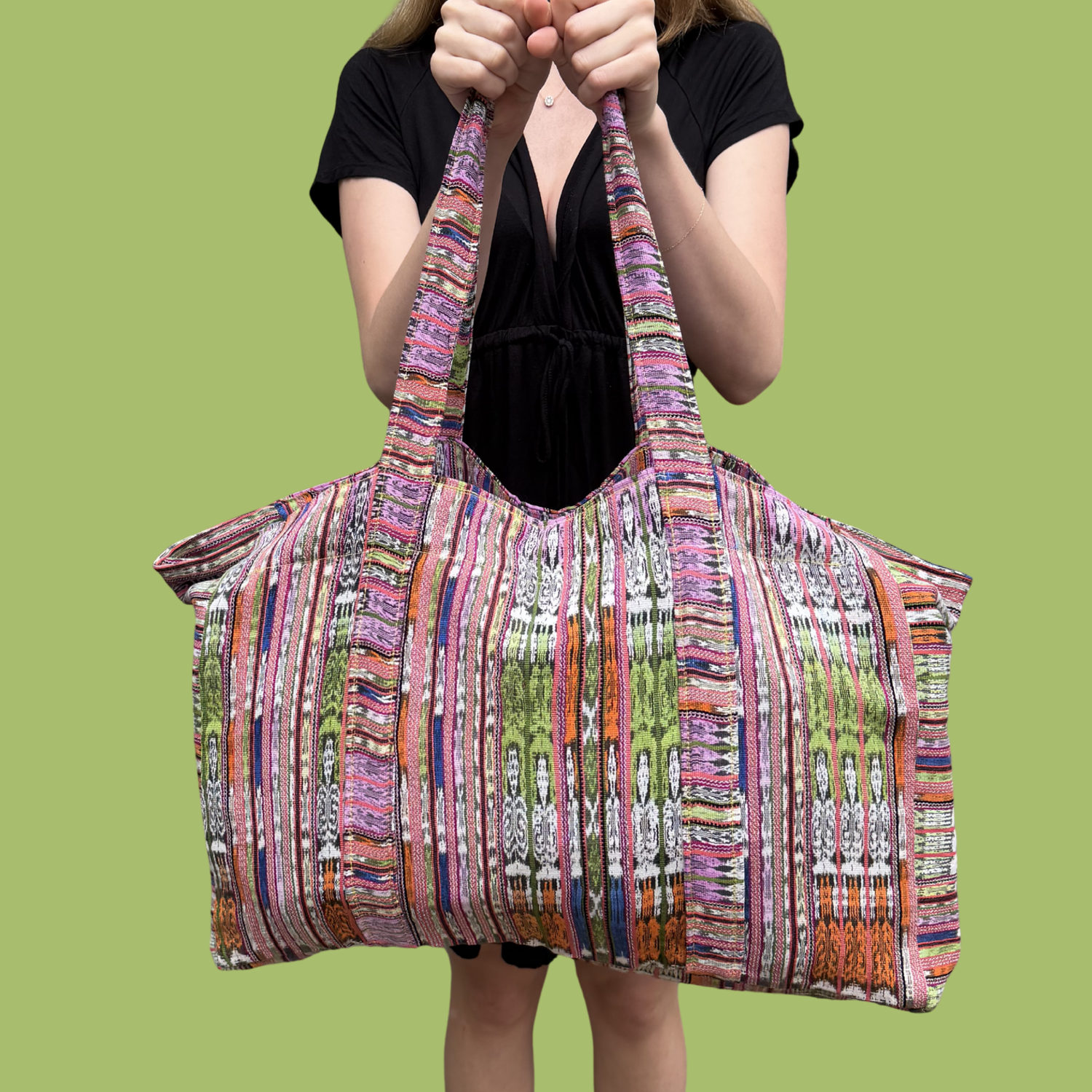 Oversized Corte Beach Tote | Handwoven Guatemalan Pool Bag