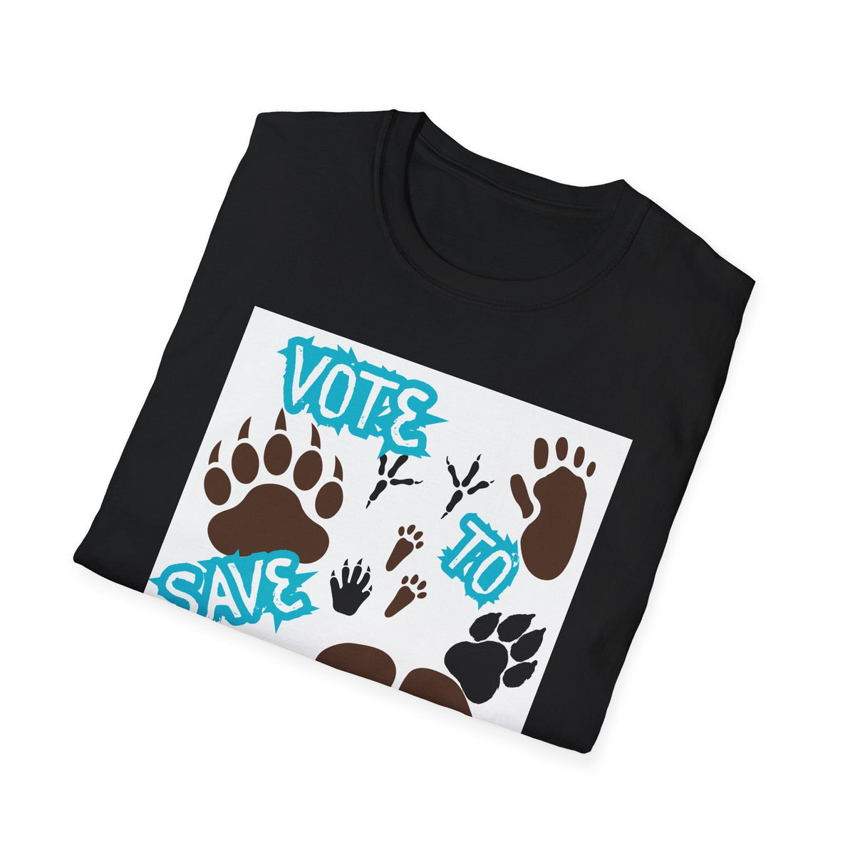 Save Us All Animal Paw Print Tee – Vote to Save Wildlife T-Shirt