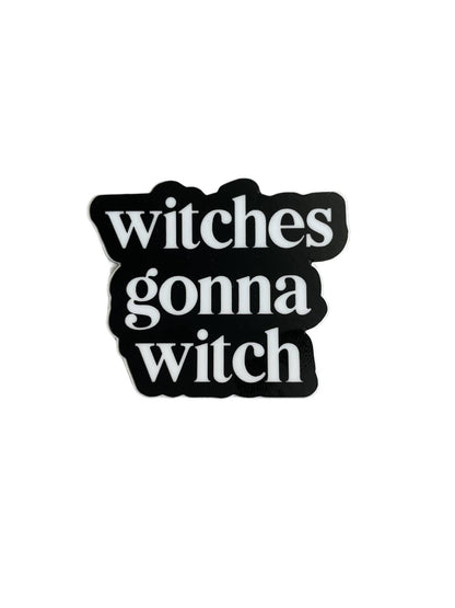 Black and white sticker with &
