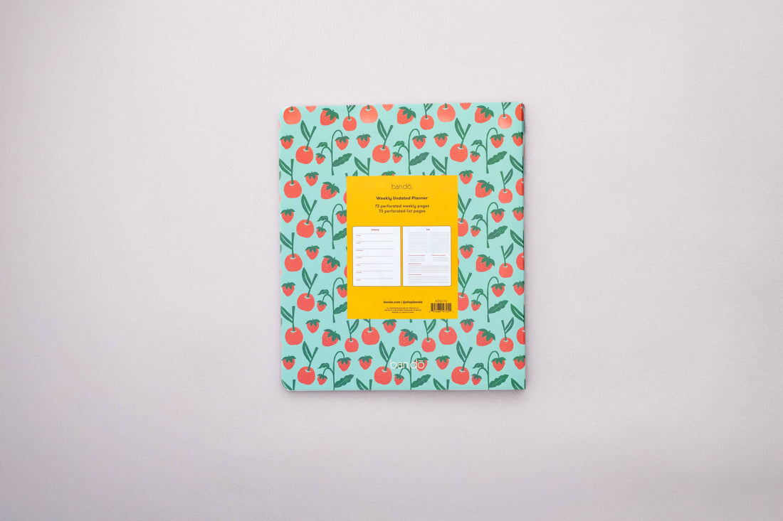 Cherries and Strawberries Undated Weekly Planner