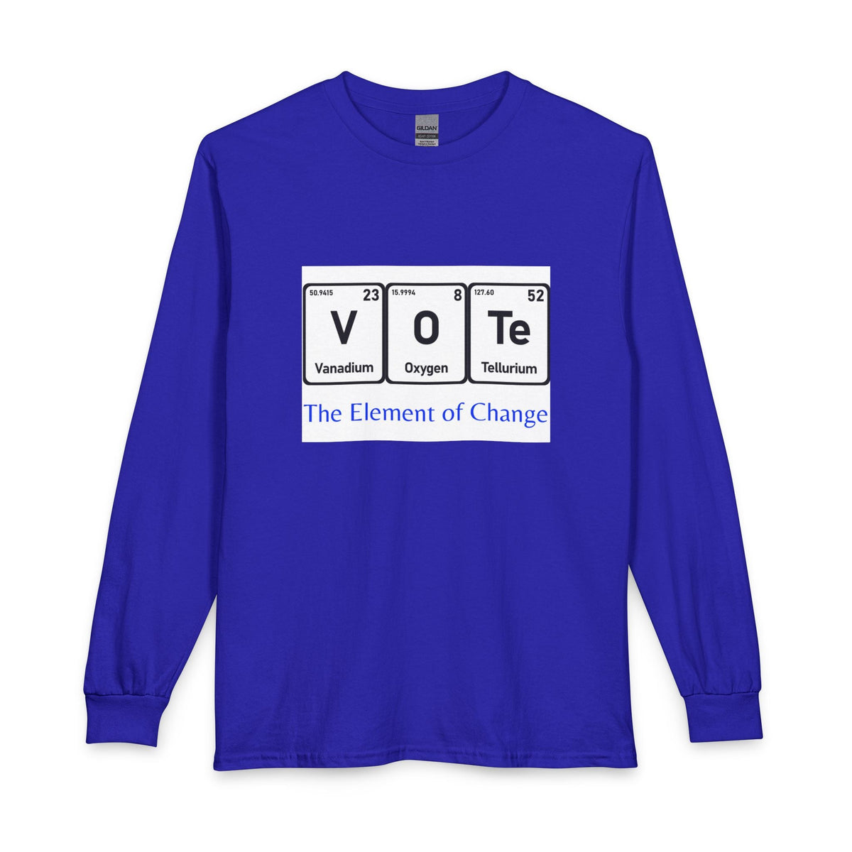 Vote Long Sleeve Tee — "The Element of Change" Political Graphic Shirt