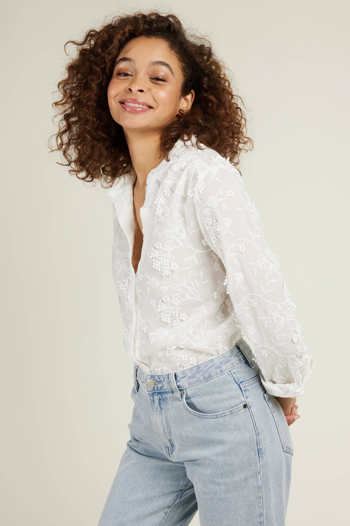 Orchid Textured Cotton Blouse | Andy &amp; Lucy Paris