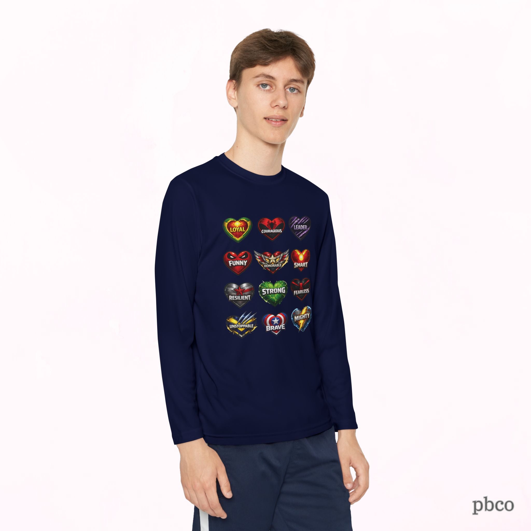 Youth Superhero Love Long Sleeve Tee Shirt