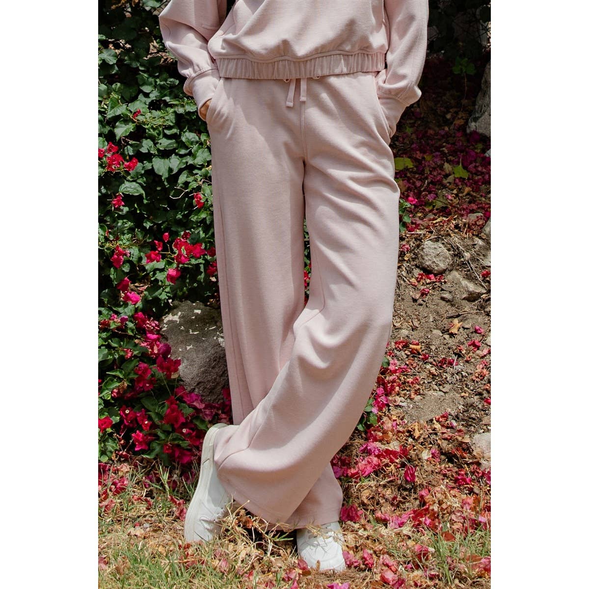 RIB BRUSHED STRAIGHT PANTS