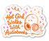 Sticker with headphones and text &