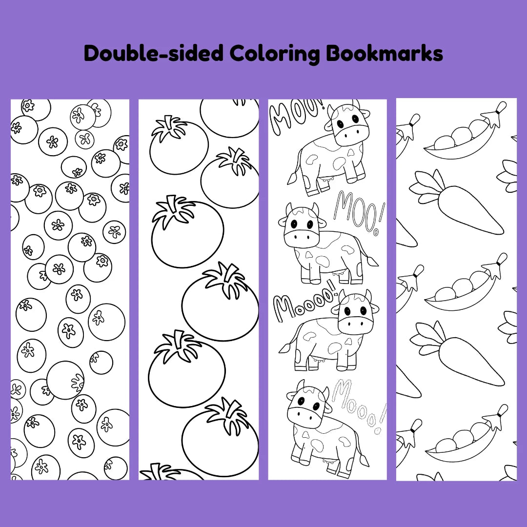 Double-Sided Coloring Bookmarks - 4 different Options