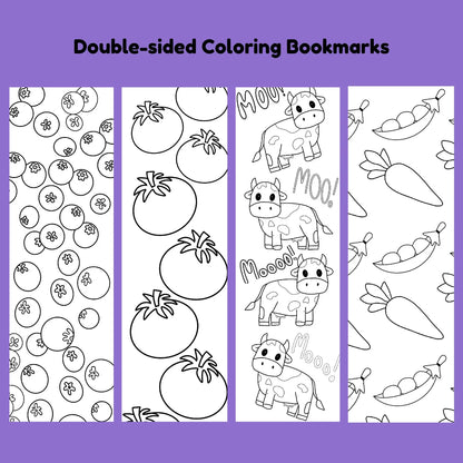 Double-Sided Coloring Bookmarks - 4 different Options