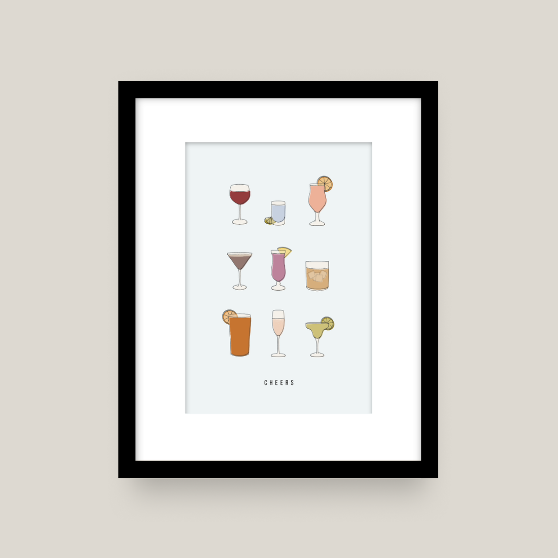 Cheers Cocktail Print