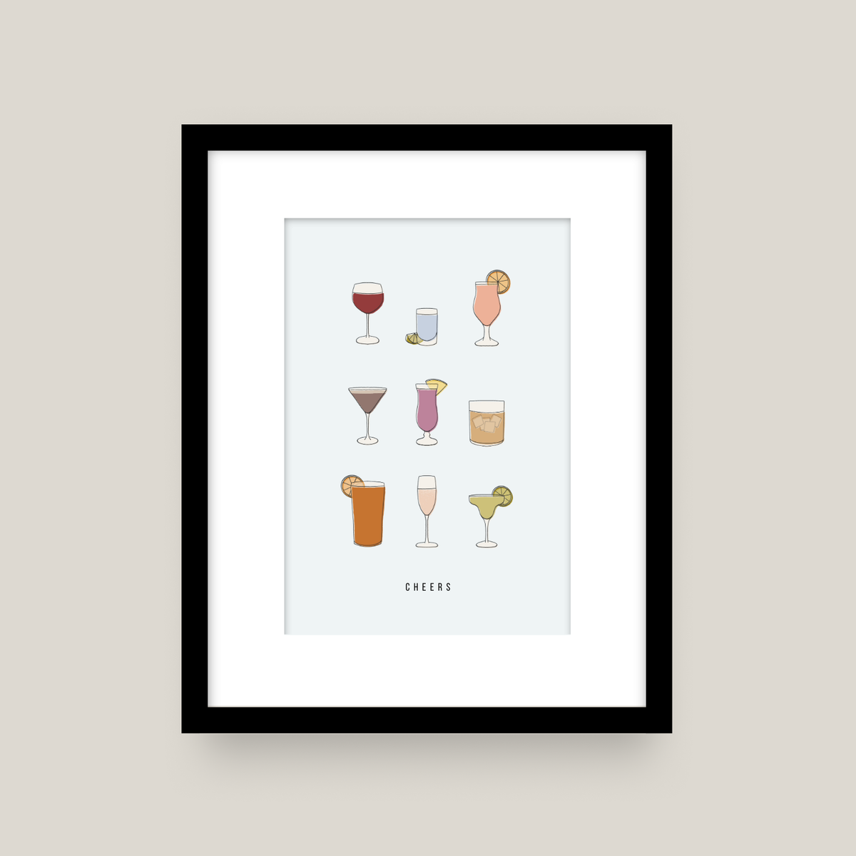Cheers Cocktail Print