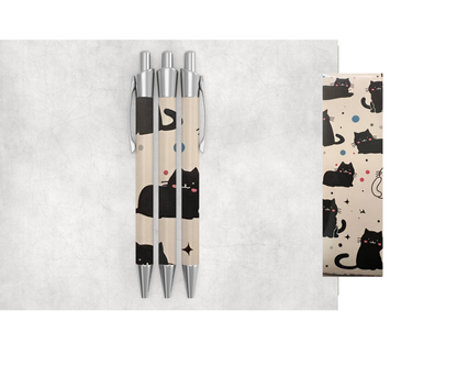Furry Friend Pens (Set of 2) | Plush-Top Cat Pens | Writing Gift | Bossy Scribes