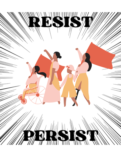 Women Empowerment Stickers | Feminist Vinyl Stickers | Resist Persist | Bossy Scribes