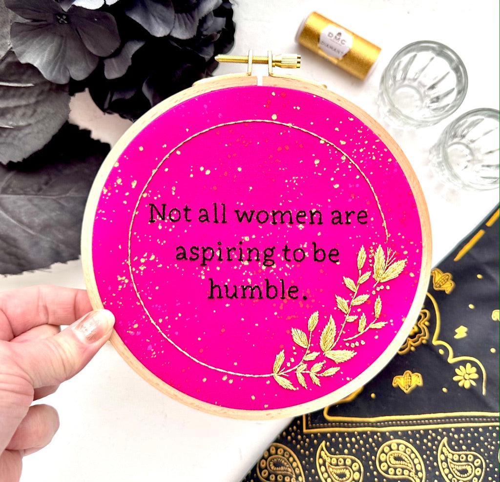 Aspiring to be humble // Embroidery PDF Pattern Download 6 inch