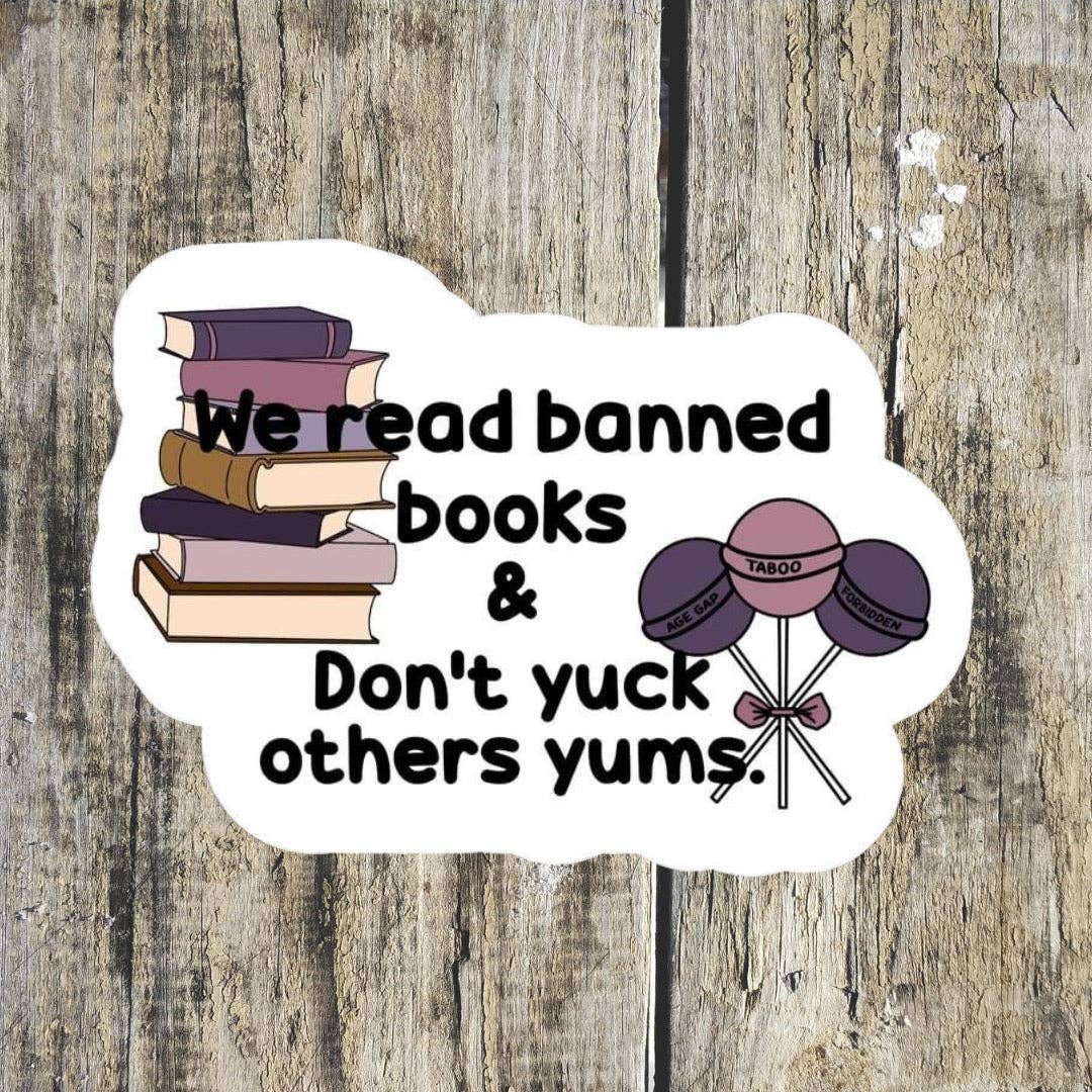 Sticker with text &