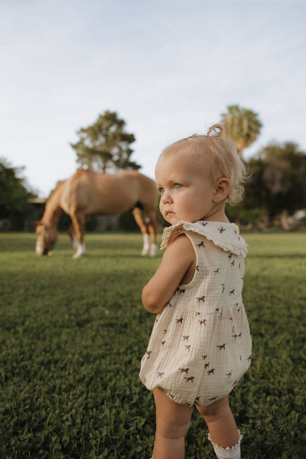 The Wild Horses Muslin Romper