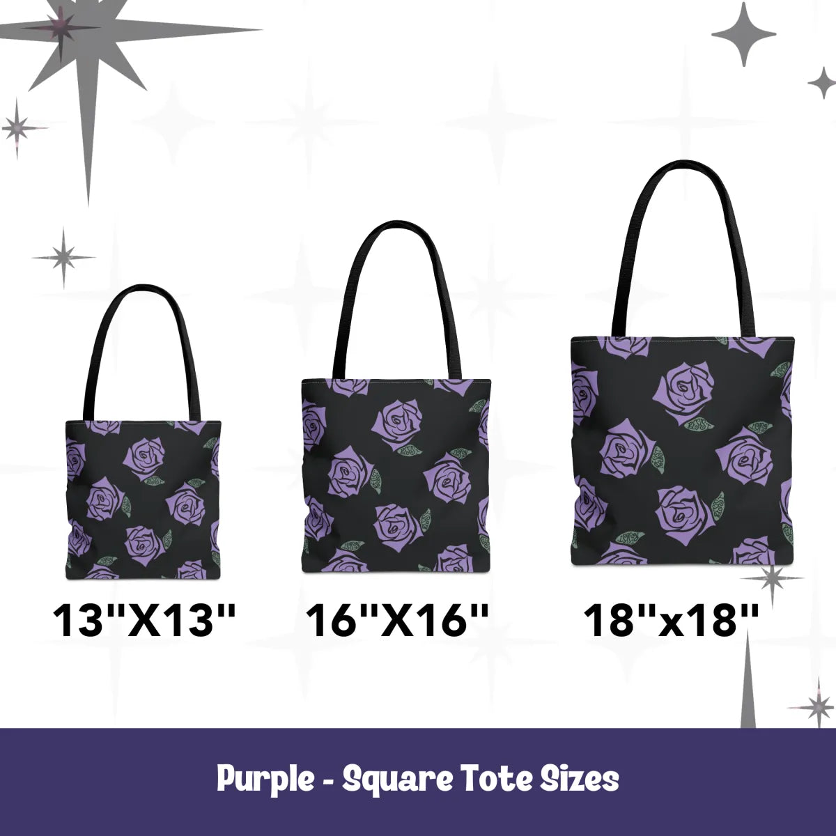 Resist Rose Pattern Tote Bag – Black Floral Statement Carryall, Blue Pink Purple Options