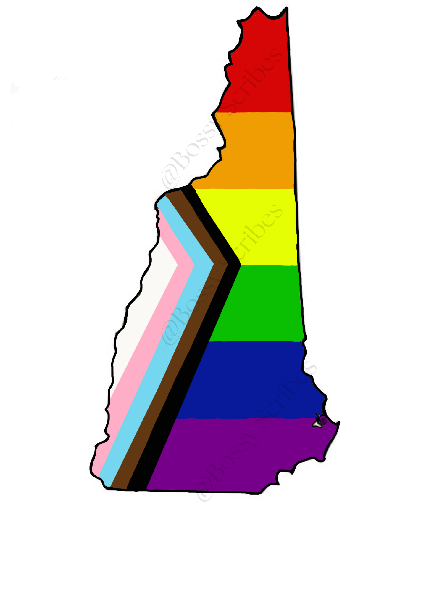 Live Free &amp;amp; Proud — New Hampshire Pride Stickers