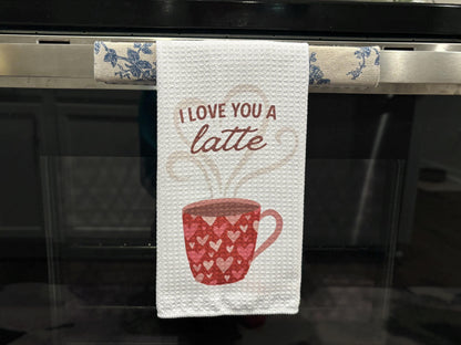 I love you a latte Kitchen Towel