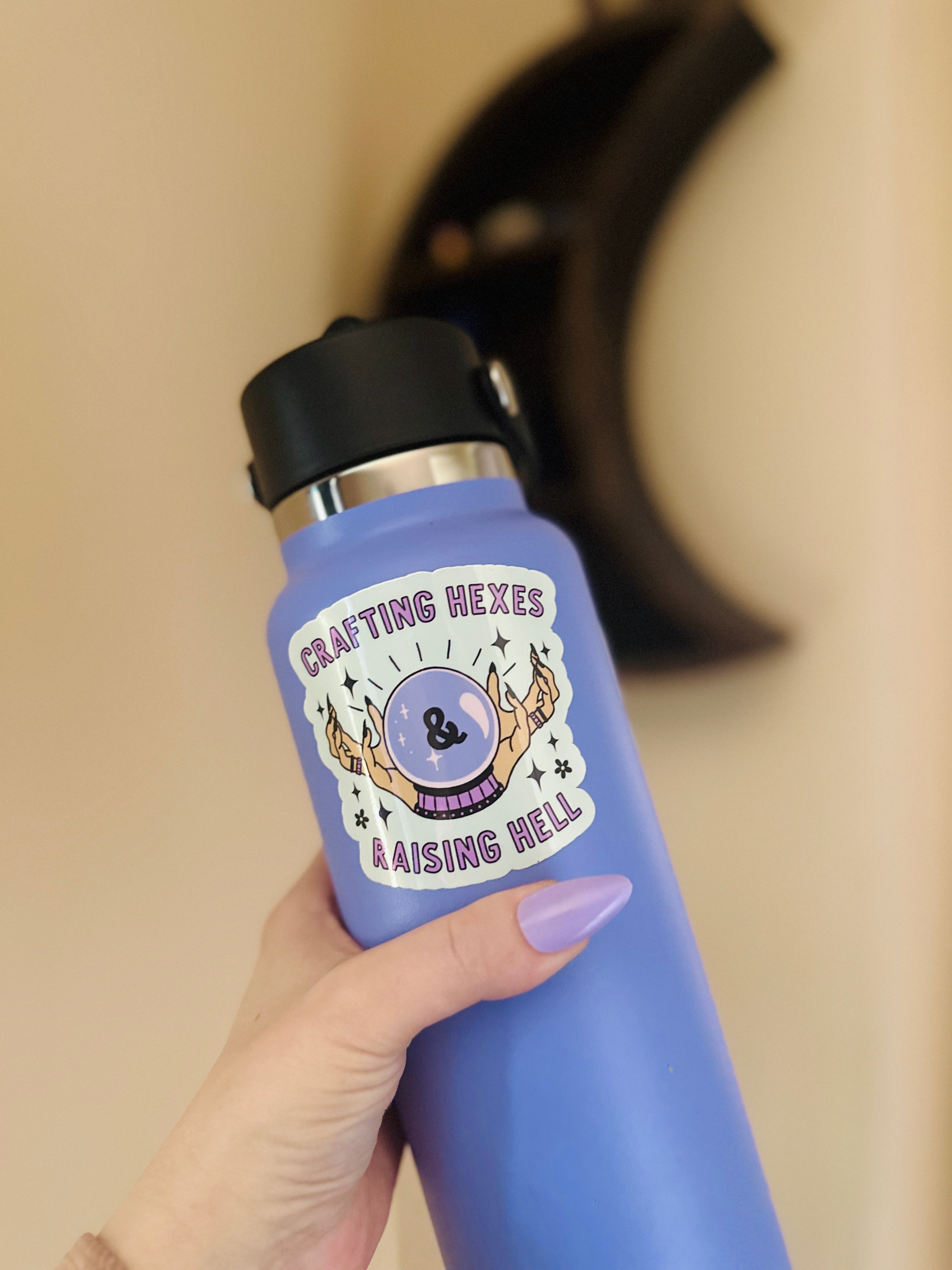 Crafting Hexes &amp; Raising Hell Sticker, Witch Sticker