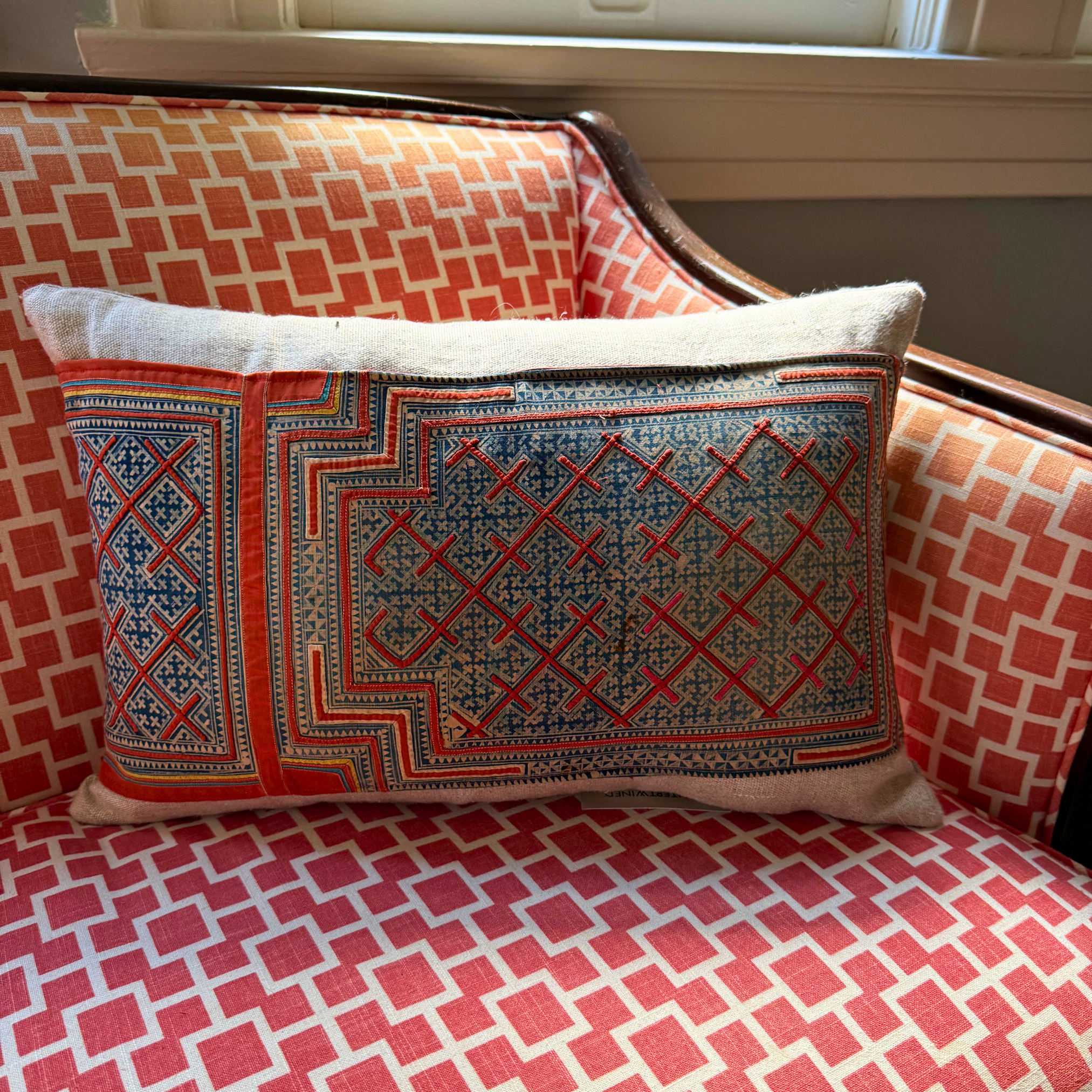 Hmong &amp; Hemp Throw Pillow Cover