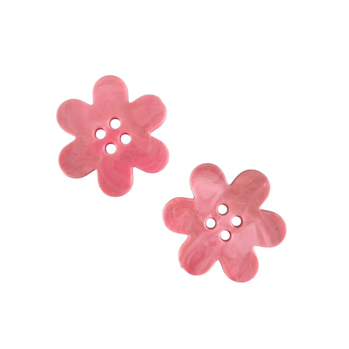 Flower Recycled Plastic Buttons - Dusty Pink