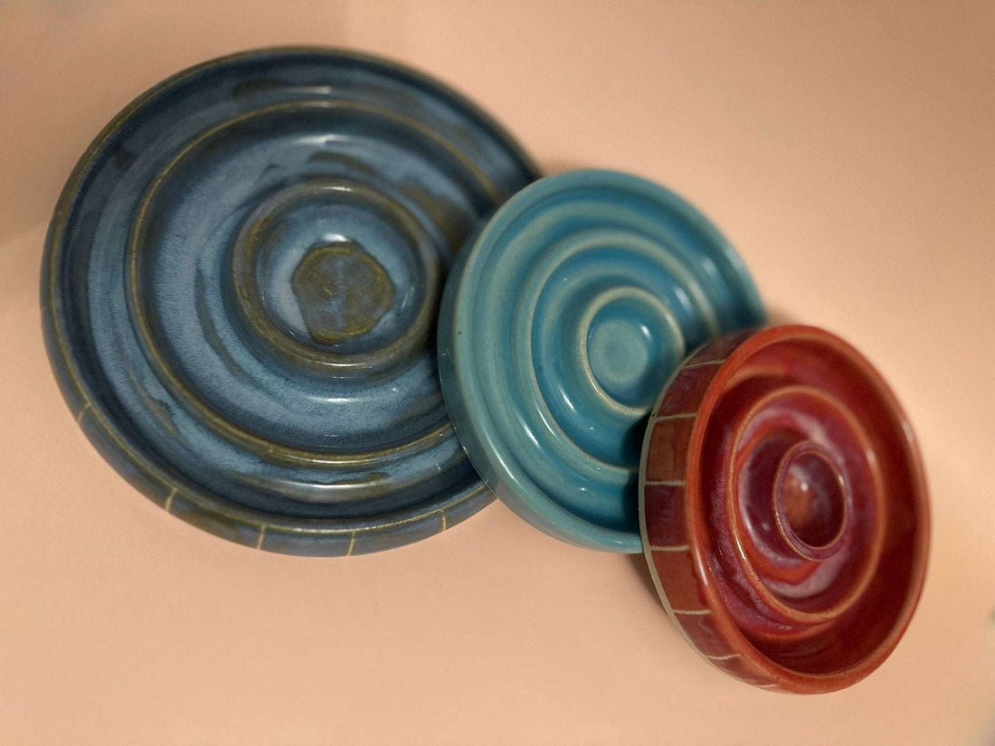 Handmade Ceramic Pet Slow Feeder