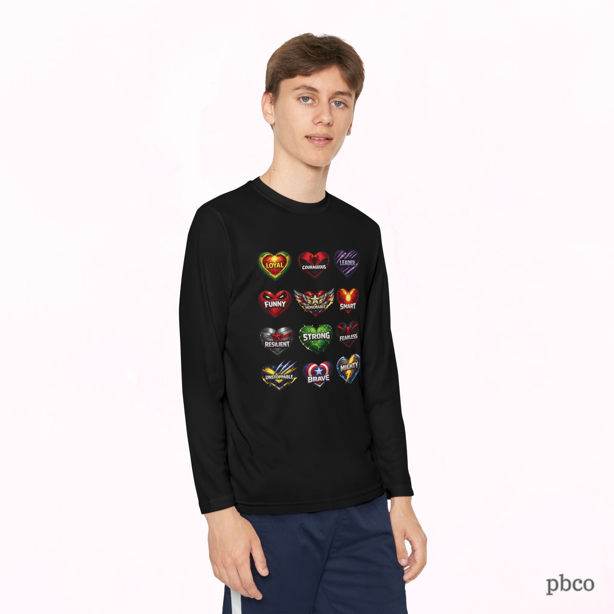 Youth Superhero Love Long Sleeve Tee Shirt