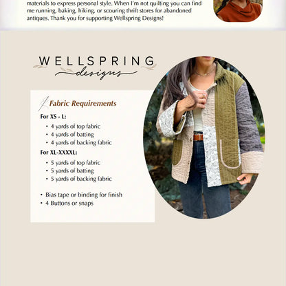 Quilted Chore Coat - Paper Pattern
