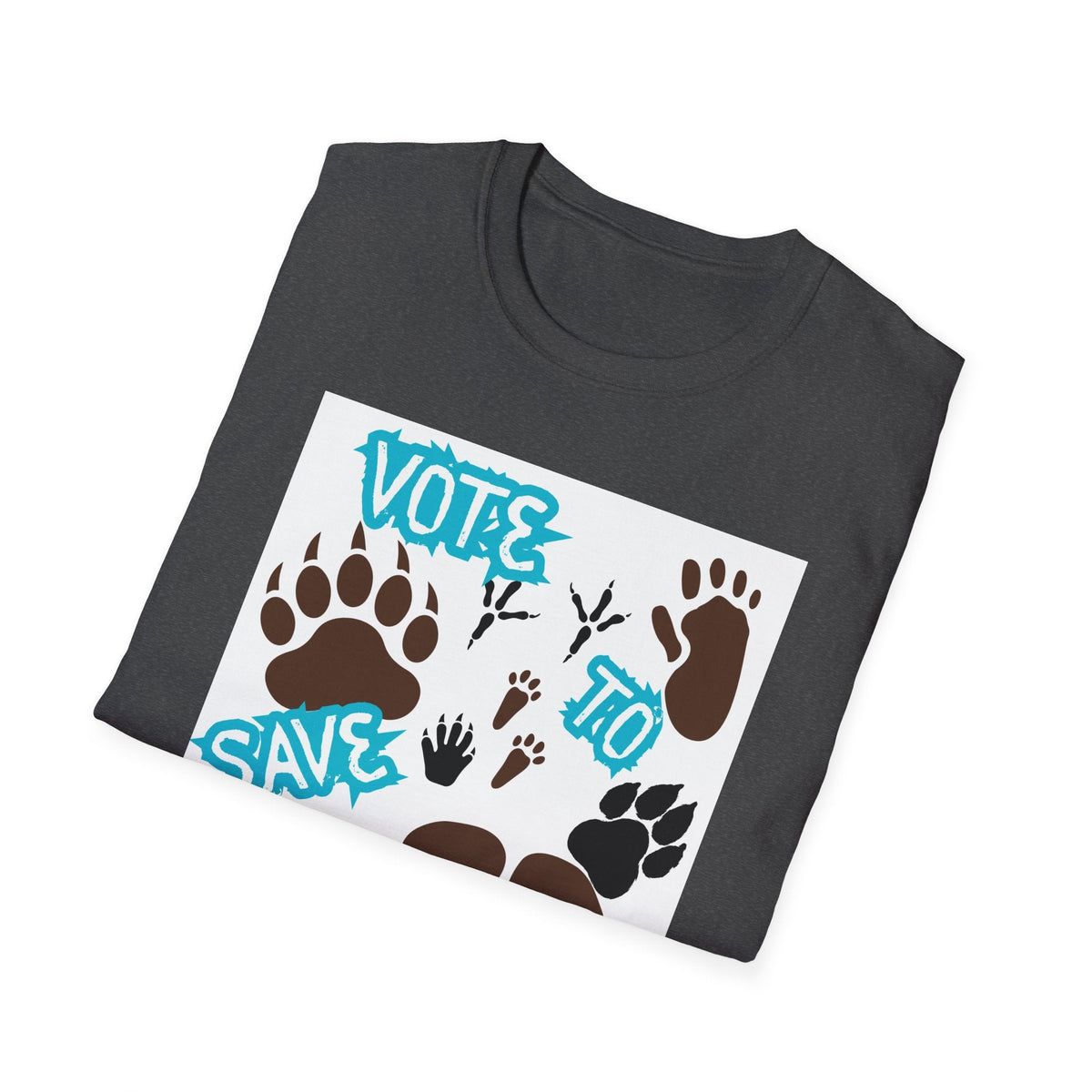 Save Us All Animal Paw Print Tee – Vote to Save Wildlife T-Shirt
