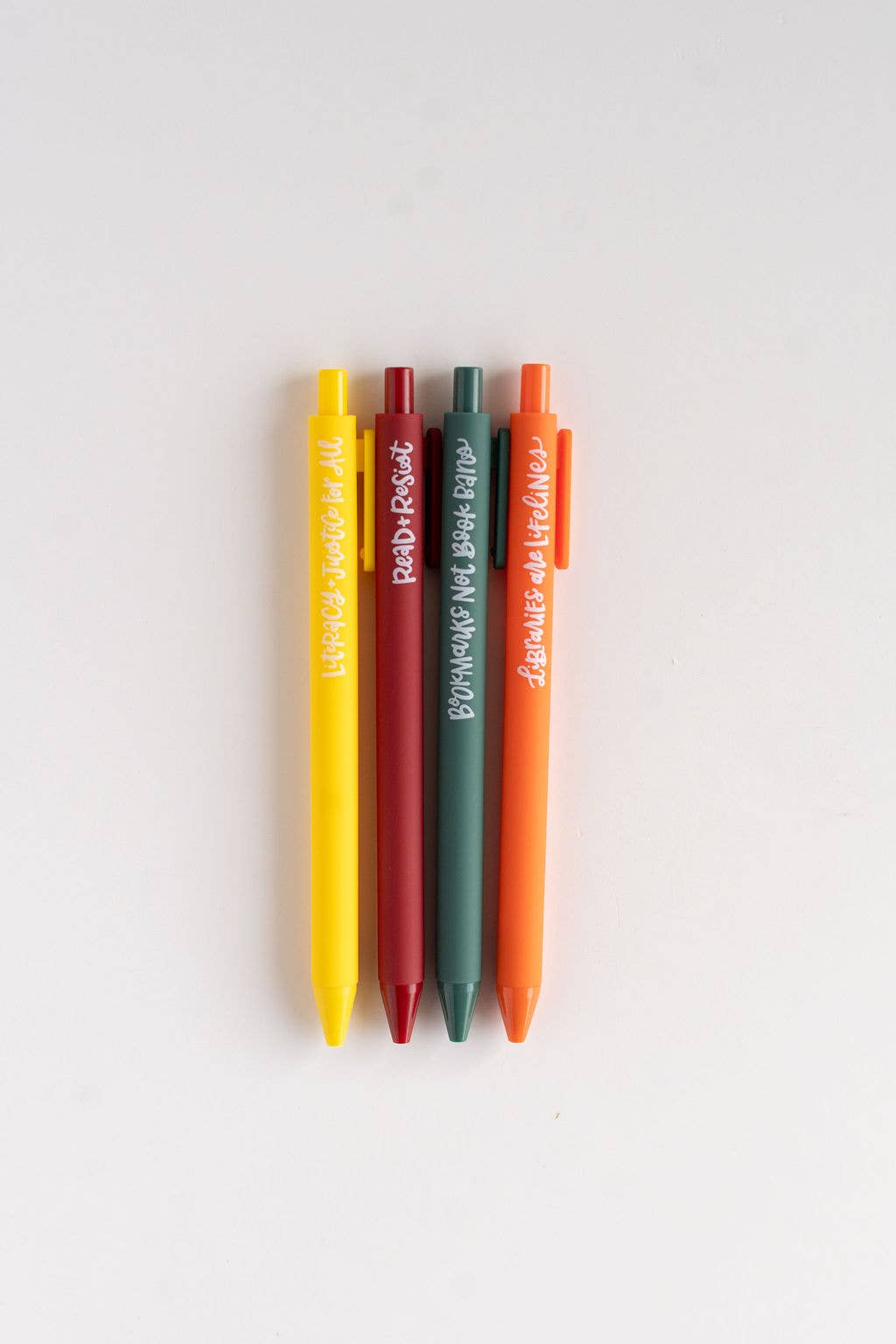 Read &amp; Rebel Bookish Gel Pens | Set of 4 Reader Advocacy Pens