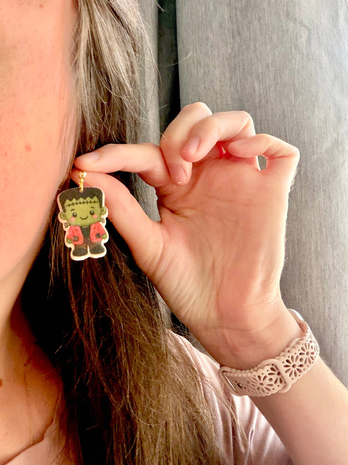 Cute Halloween Earrings | Candy Corn, Frankenstein &amp; Ghost Clay Earrings