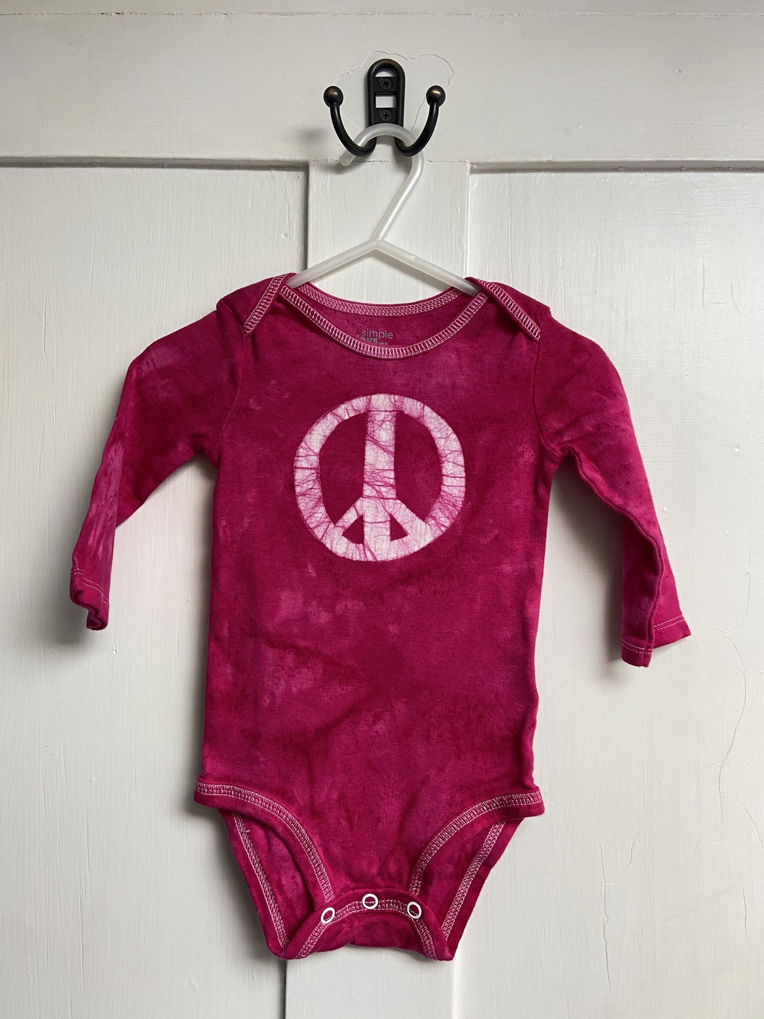 Peace Sign Baby Bodysuit, Long Sleeves