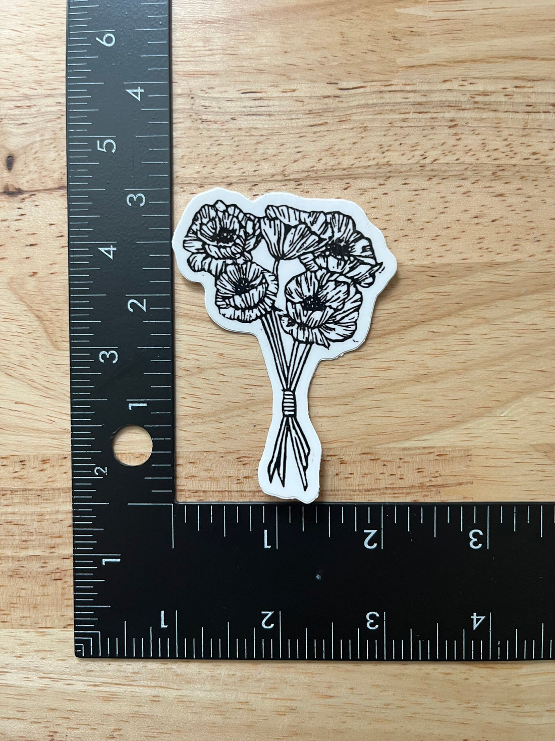 Poppies Sticker - weatherproof adhesive, UV protective laminate