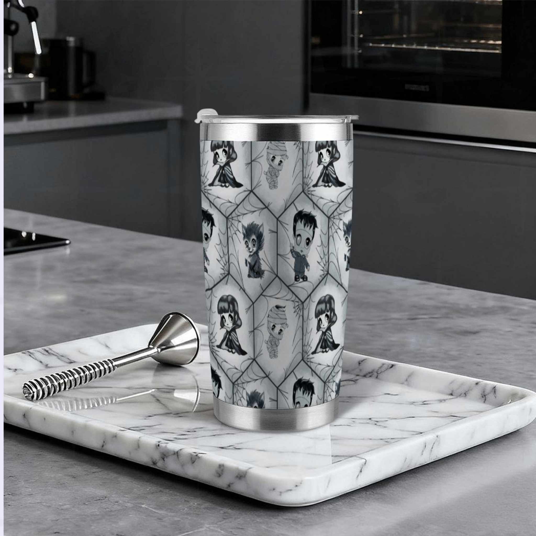 The Classics Monster Tumbler, Black and White