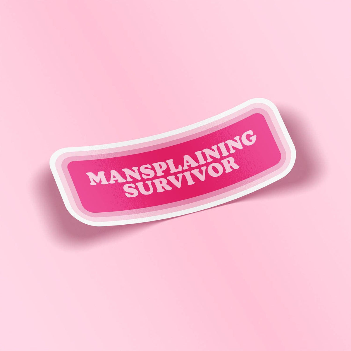 Mansplaining Survivor Sticker | Funny Feminist Vinyl Sticker
