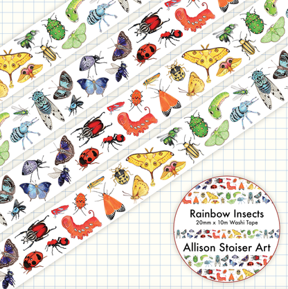 Rainbow Insects Washi Tape