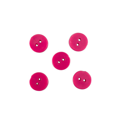 Little Recycled Plastic Buttons - Magenta