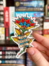 Colorful tattoo-style sticker with &