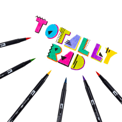 Dual Brush Pen Art Markers 10-Pack, Eighties