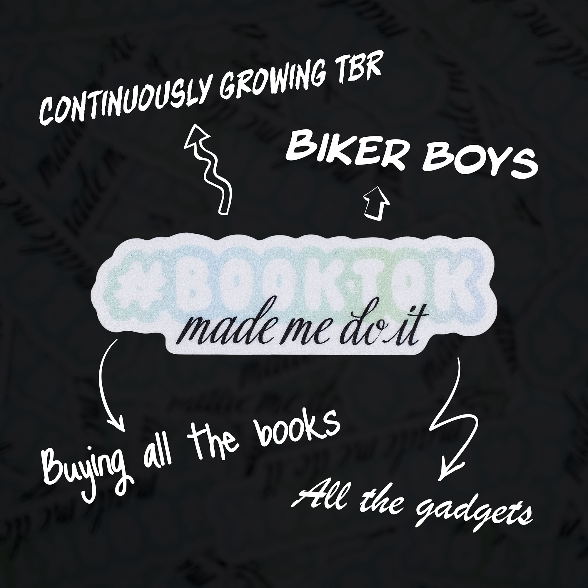 Text on a black background with white and light blue elements