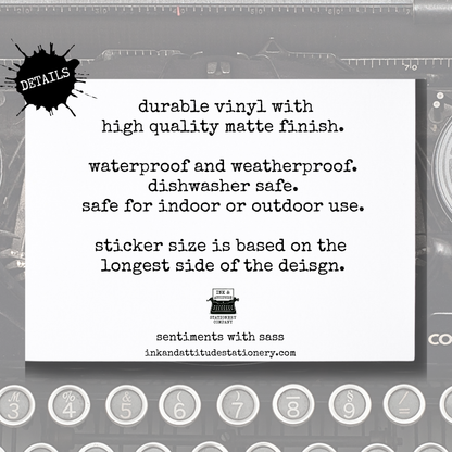 Text card with product details on a gray background