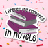 Sticker with books and text &