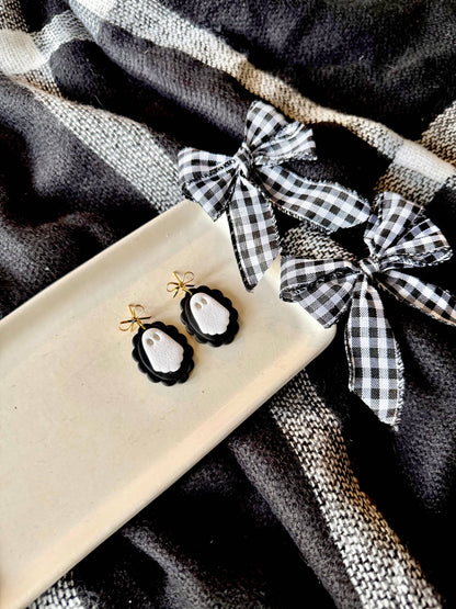 Ghost Frame Earrings | Polymer Clay Halloween Earrings