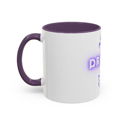 Funny Coffee Mug — “Don’t Piss Off My Dragon” Cute Purple Dragon Accent Mug
