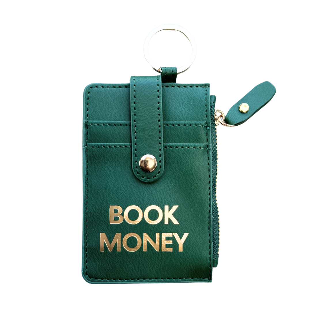 Green wallet with &