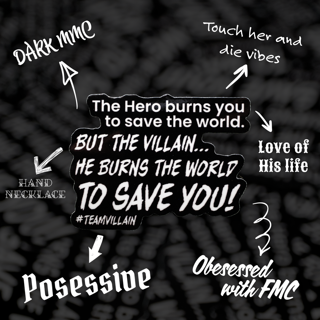 Team Villain Sticker | Morally Gray Romance Reader Vinyl Sticker