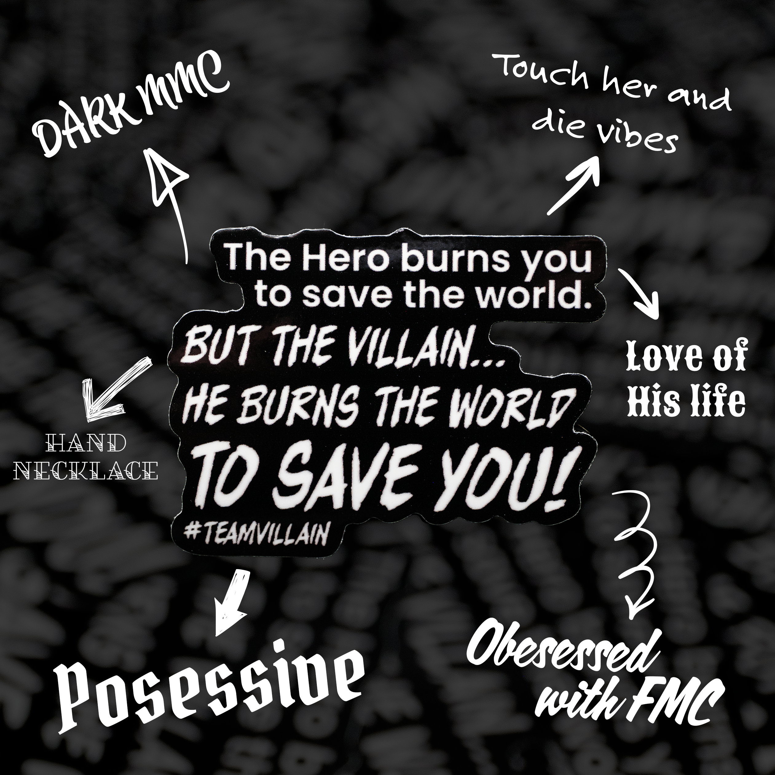 Team Villain Sticker | Morally Gray Romance Reader Vinyl Sticker