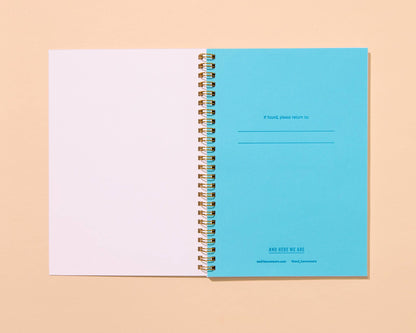 Letterpress A5 Lined Spiral Notebook—Rainbow Trout Fish